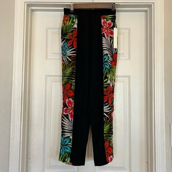 Line & Dot Revolve Womens Tropical Floral Print Black Crop Pants Small NWT - Picture 10 of 12